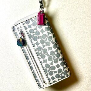 Coach Signature Monogram C Wristlet Wallet
